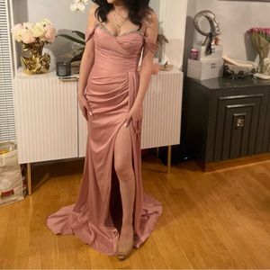 Beautiful prom dress with corset-like tying in back